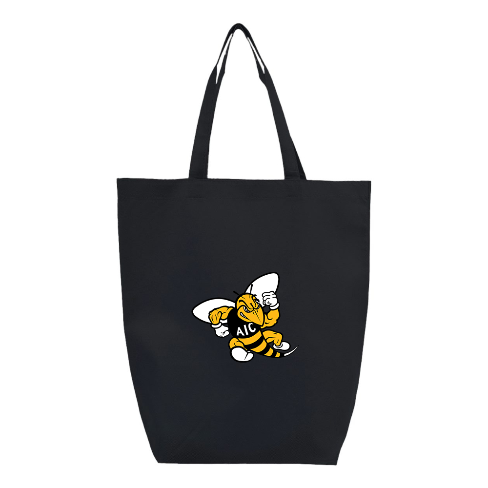 AIC Yellow Jackets  Q-Tees Non-Woven Gusset Bottom Tote