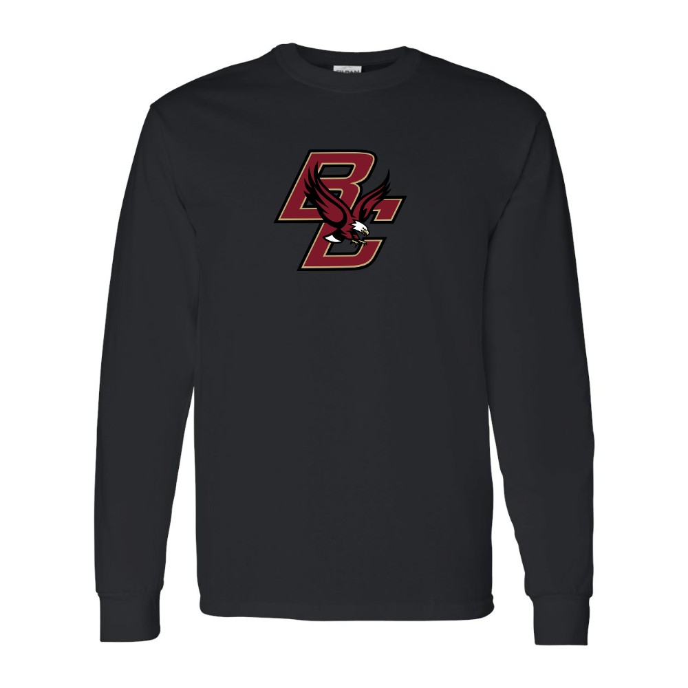 Men's Boston College Eagles Gildan Heavy Cotton Long Sleeve T-Shirt