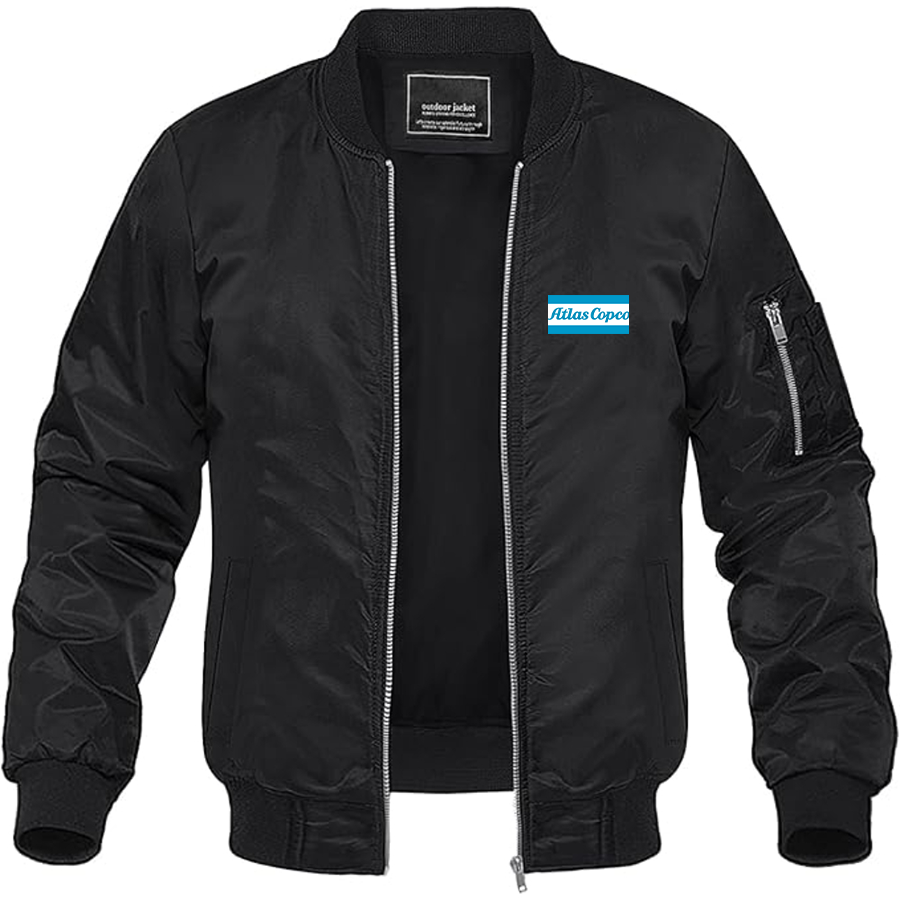 Men's Atlas Copco Logo Lightweight Bomber Jacket Windbreaker Softshell Varsity Jacket Coat
