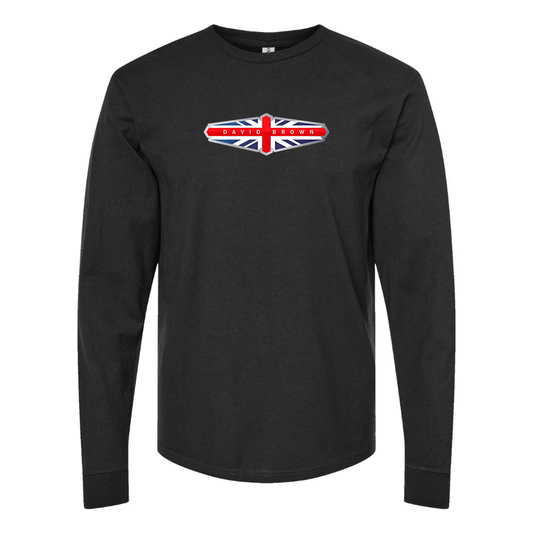 Men's David Brown Logo Cotton Long Sleeve T-Shirt