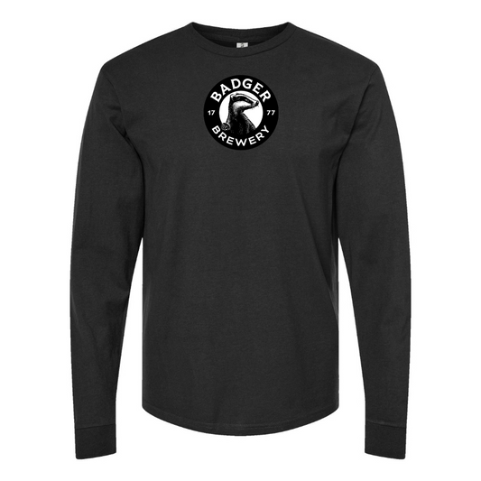 Men's Badger Brewery Logo Cotton Long Sleeve T-Shirt