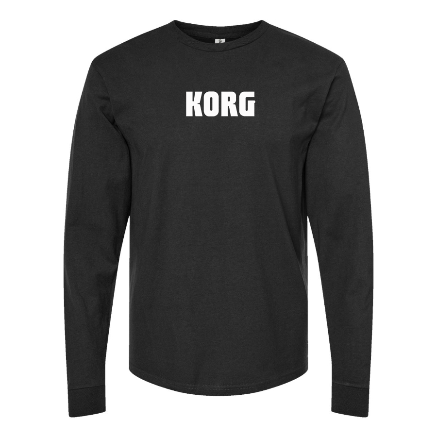Men's Korg Logo Cotton Long Sleeve T-Shirt