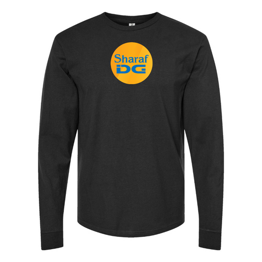 Men's SharafDG Logo Cotton Long Sleeve T-Shirt