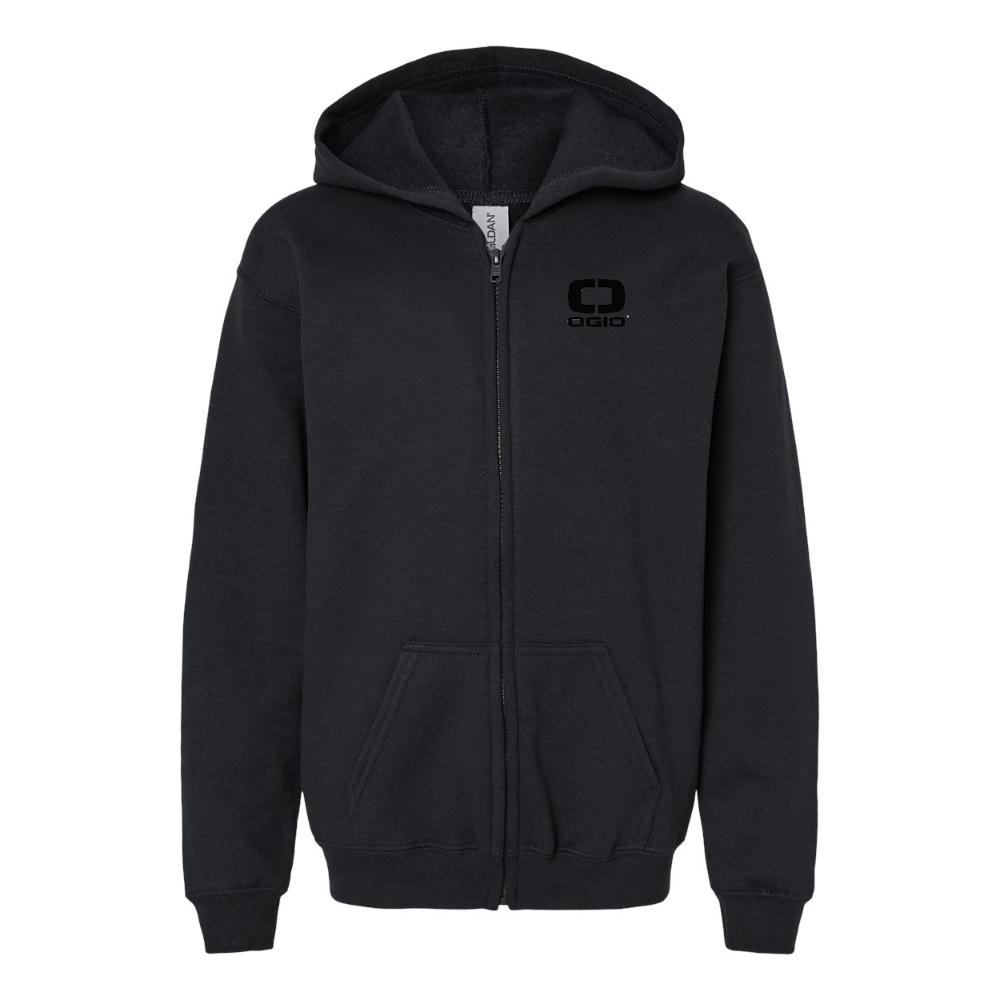 Youth  Ogio Vertical  Gildan Heavy Blend Full Zip Hooded Sweatshirt