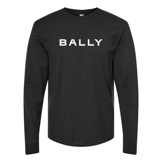 Men's Bally  Logo Cotton Long Sleeve T-Shirt
