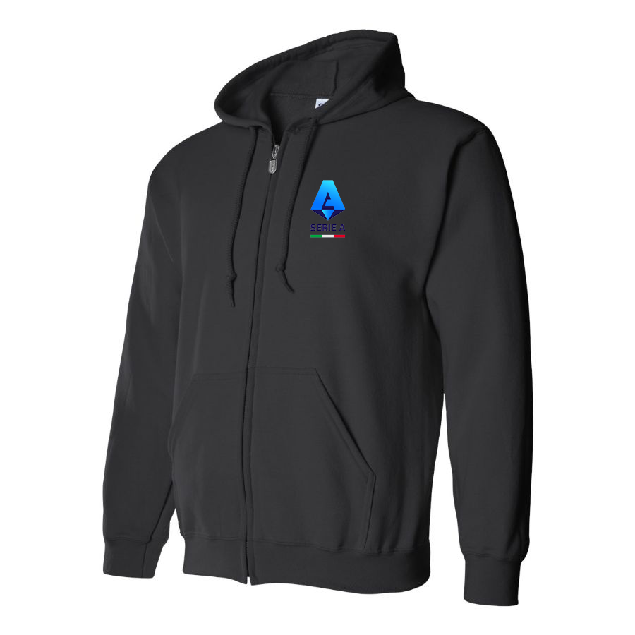 Men's Italian Serie A Logo Zipper Hoodie