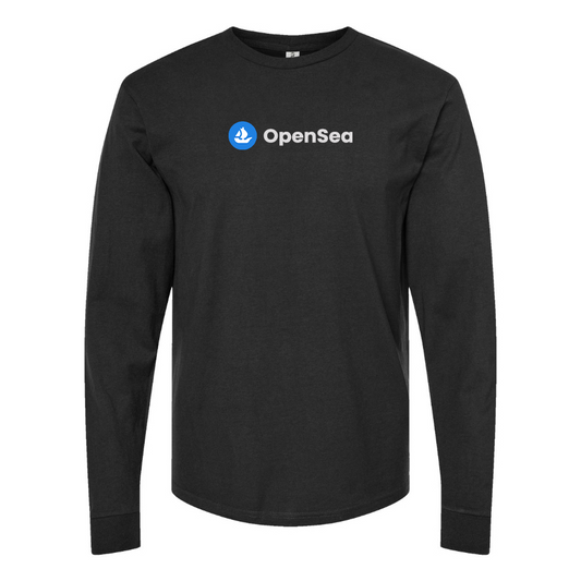 Men's OpenSea Logo Cotton Long Sleeve T-Shirt