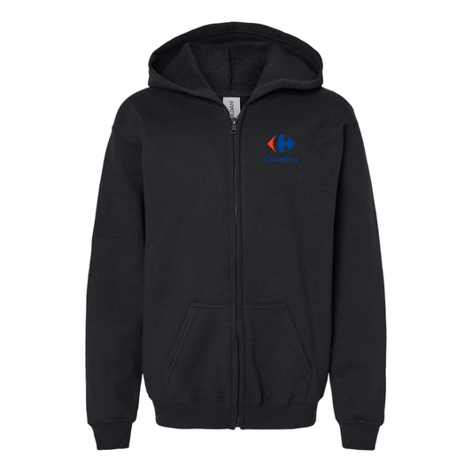 Youth  Carrefour  Gildan Heavy Blend Full Zip Hooded Sweatshirt
