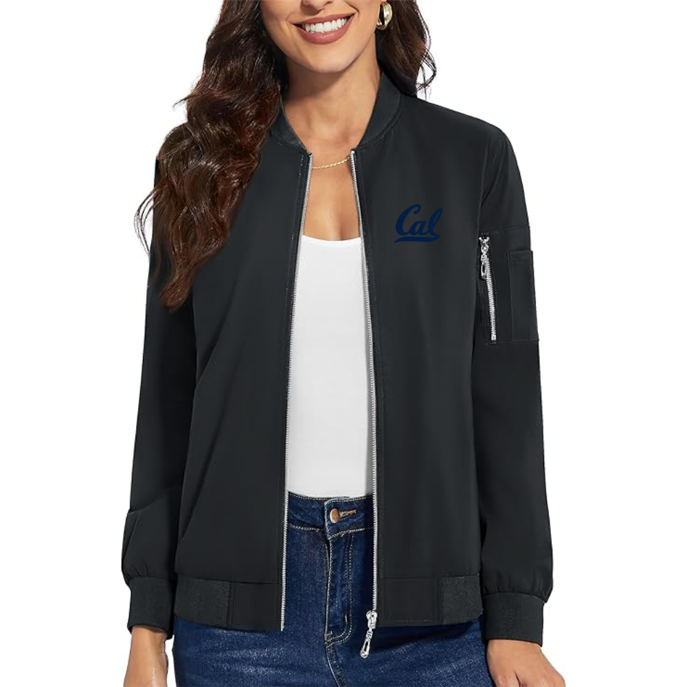 Women's California Golden Bears  Premium Bomber Jacket with Polished Detailing and Functional Sleeve Pocket Modern Luxury Outerwear