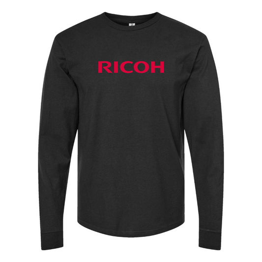 Men's Ricoh Logo Cotton Long Sleeve T-Shirt