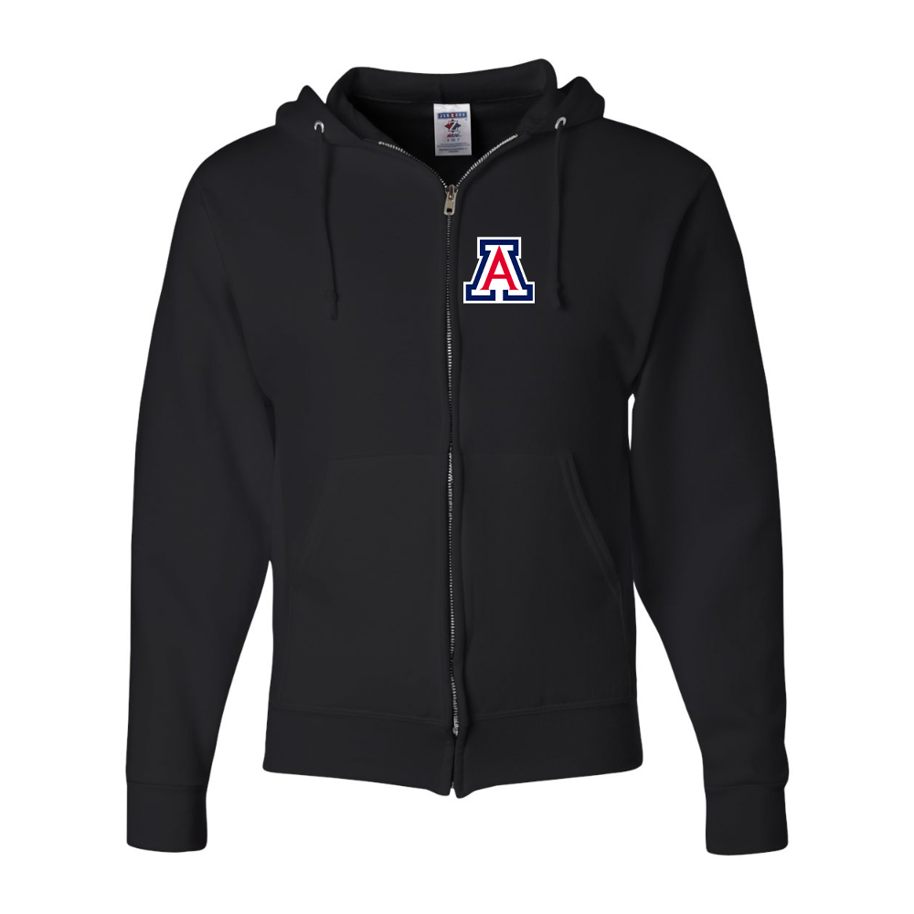 Men's  Arizona Wildcats JERZEES NuBlend Full-Zip Hooded Sweatshirt