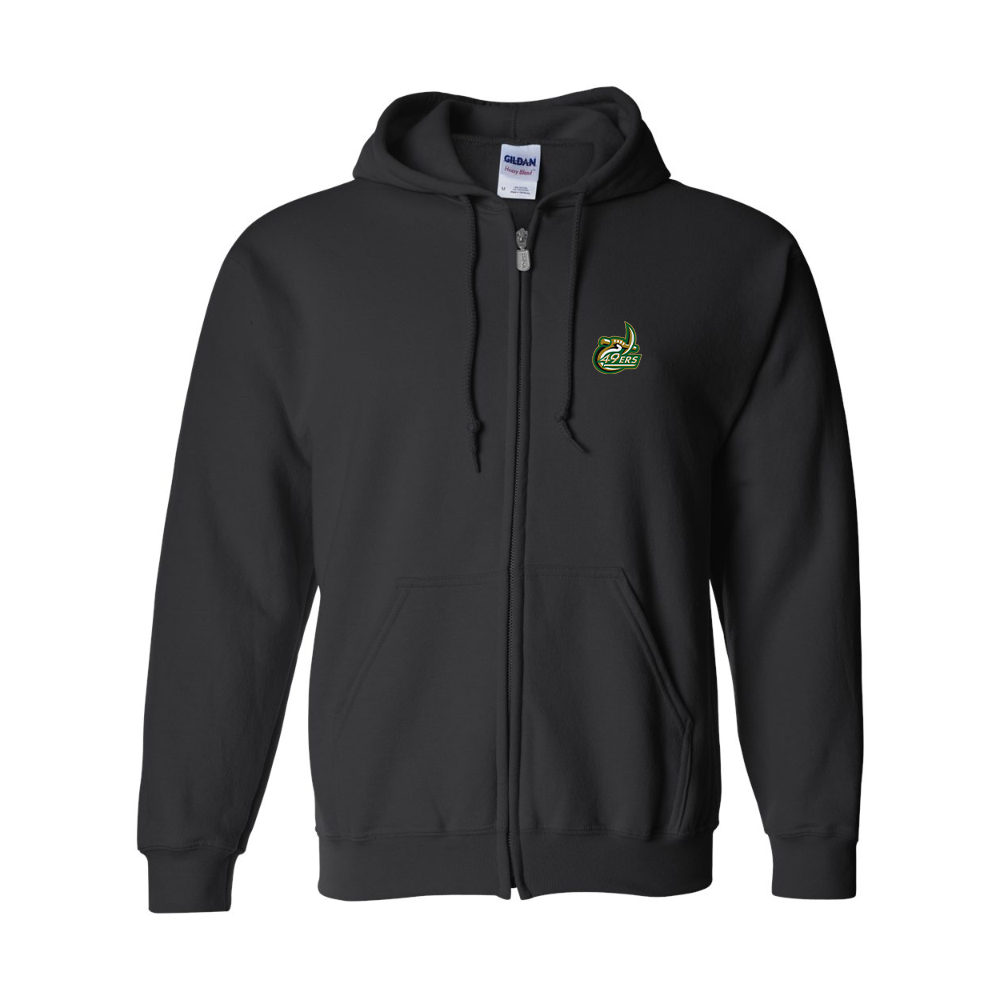 Men's Charlotte 49ers Gildan  Heavy Blend Full Zip Hooded Sweatshirt