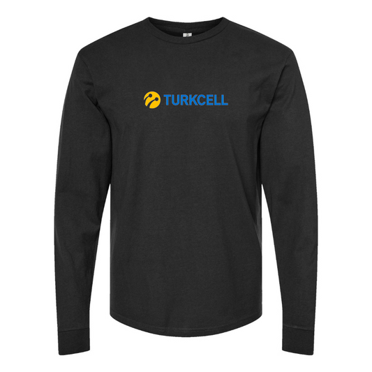 Men's TurkCell Logo Cotton Long Sleeve T-Shirt