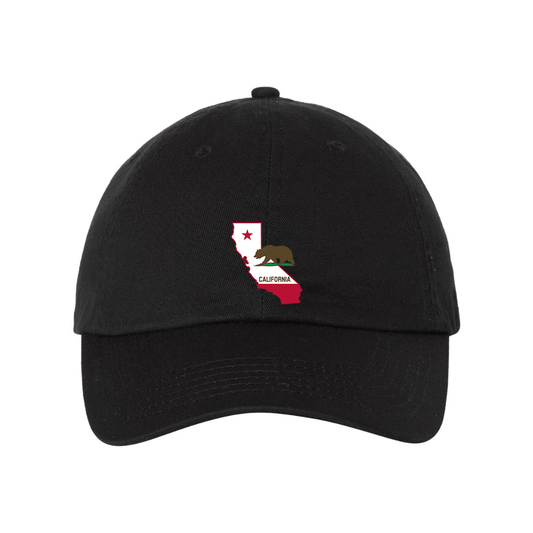 California Bear Map Valucap Adult Bio-Washed Classic Dad Hat