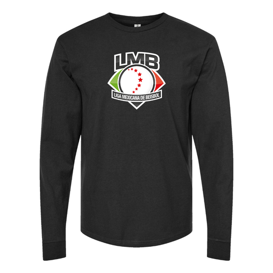 Men's Liga Mexicana de Béisbol Logo Cotton Long Sleeve T-Shirt