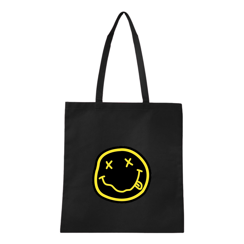 Nirvana Yellow and Black Face Q-Tees Non-Woven  Tote