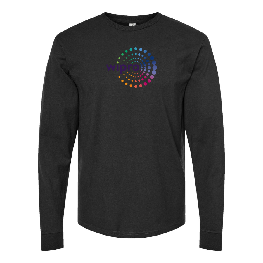 Men's Wipro Logo Cotton Long Sleeve T-Shirt
