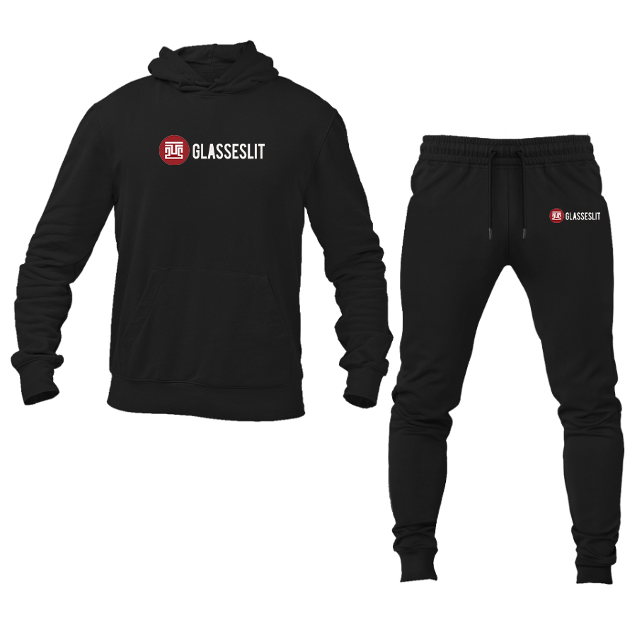 Men's Glasseslit Logo Hoodie Joggers Set