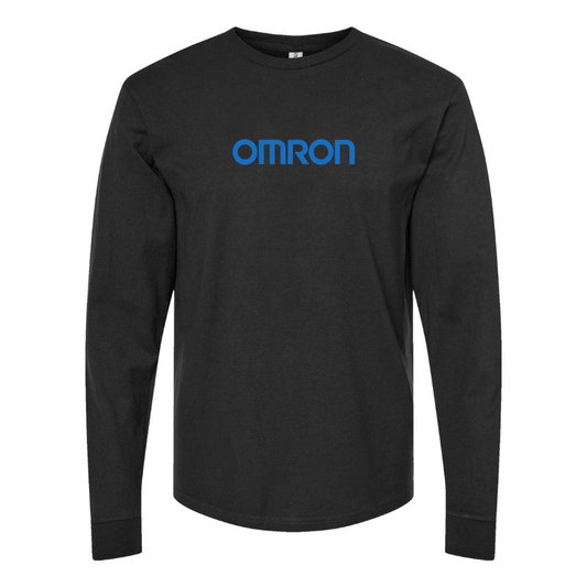 Men's Omron Logo Cotton Long Sleeve T-Shirt