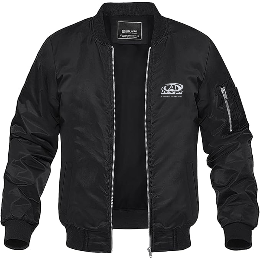 Men's Advocare Logo Lightweight Bomber Jacket Windbreaker Softshell Varsity Jacket Coat