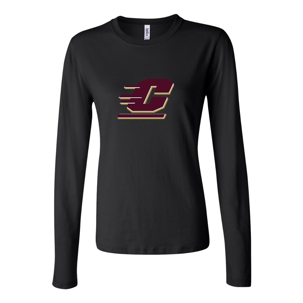 BELLA CANVAS Central Michigan Chippewas Jersey Long Sleeve Tee