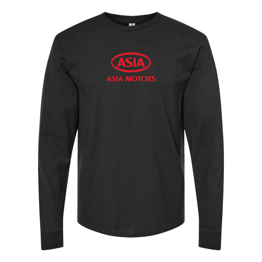 Men's Asia Motors Logo Cotton Long Sleeve T-Shirt