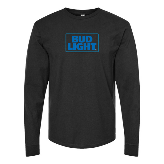 Men's Bud Light Logo Cotton Long Sleeve T-Shirt