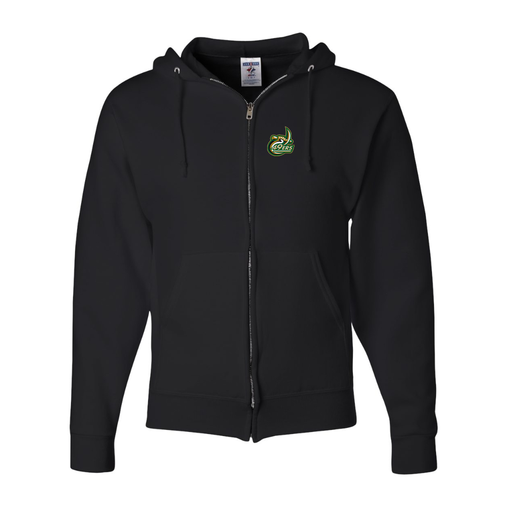 Men's Charlotte 49ers JERZEES NuBlend Full-Zip Hooded Sweatshirt