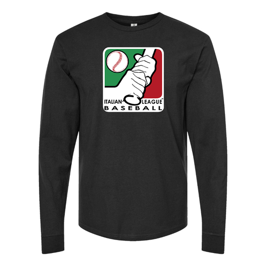 Men's Italian Baseball League Logo Cotton Long Sleeve T-Shirt