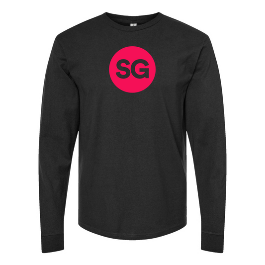 Men's Sofiagray Logo Cotton Long Sleeve T-Shirt