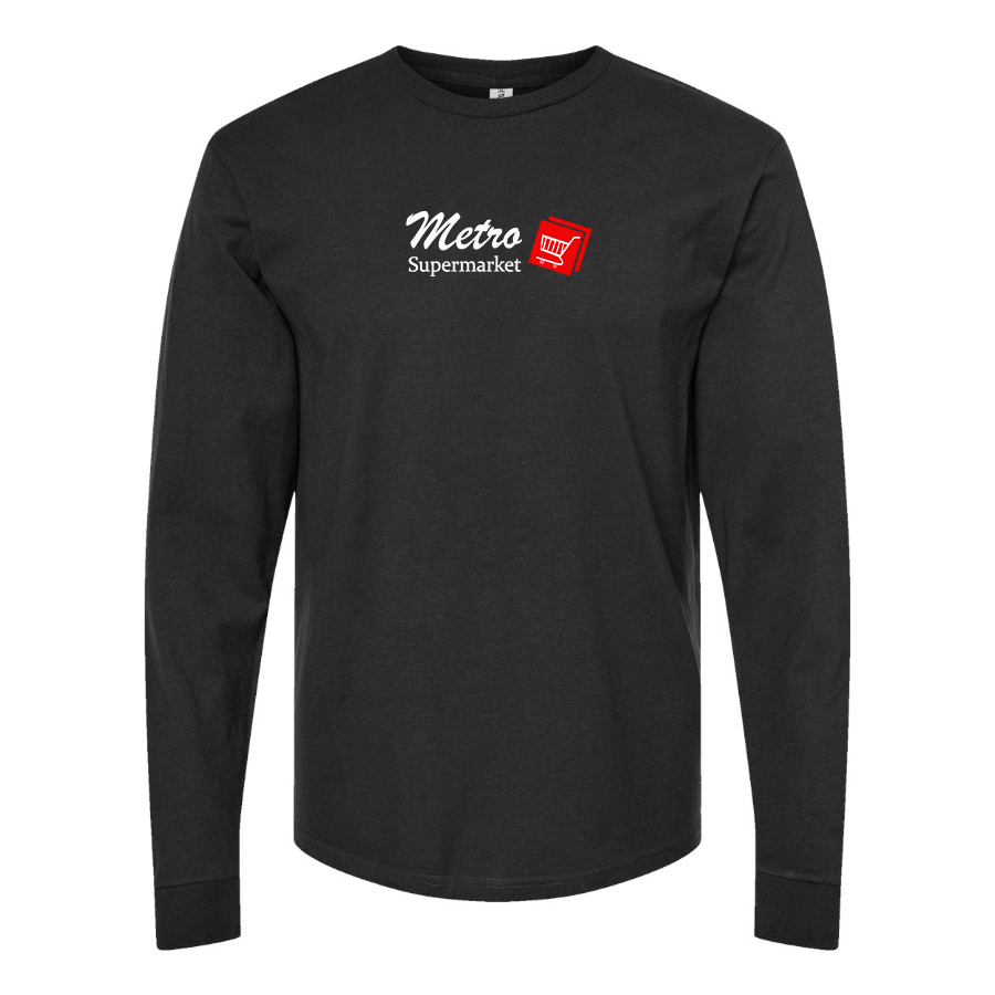 Men's Metro Supermarket Logo  Cotton Long Sleeve T-Shirt