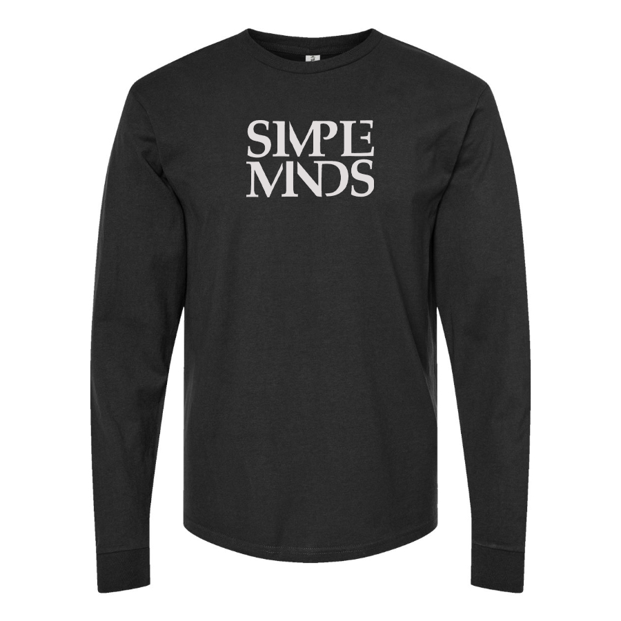 Men's Simple Minds Logo Cotton Long Sleeve T-Shirt