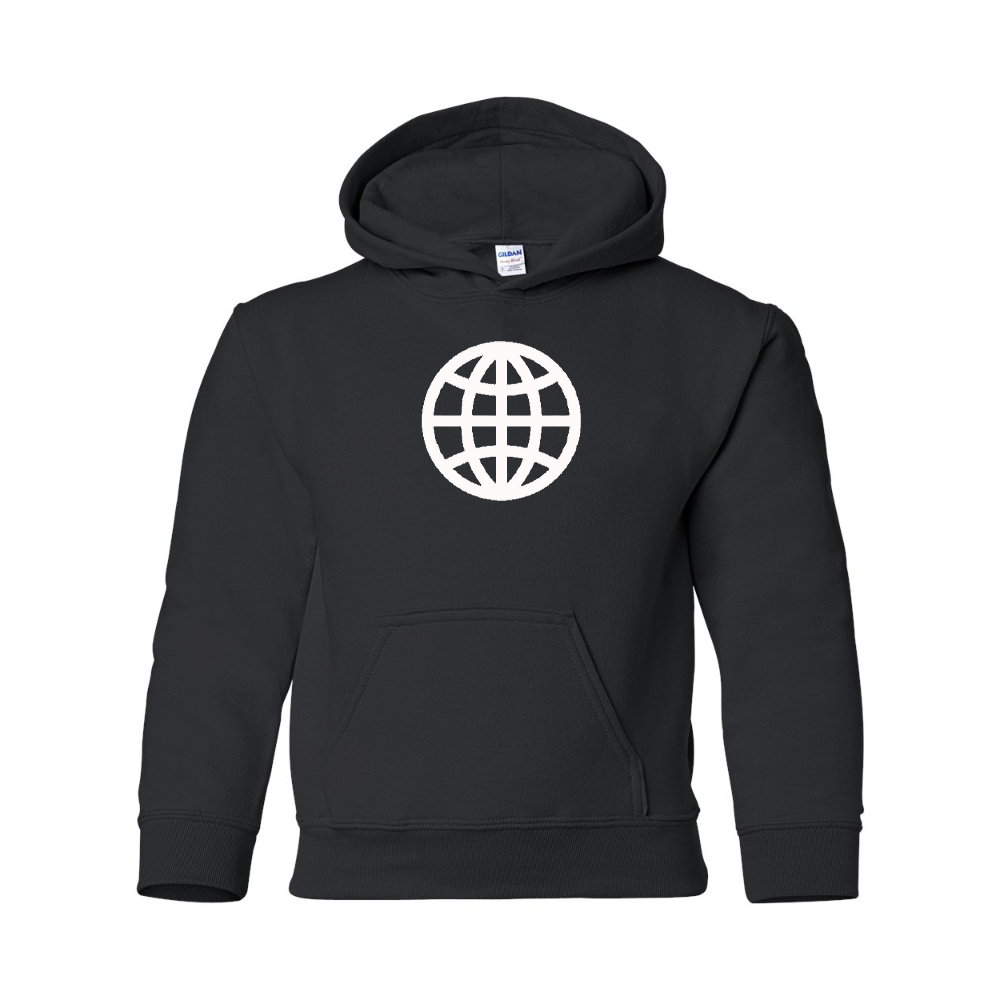 Youth  Internet Globe Gildan Heavy Blend  Hooded Sweatshirt