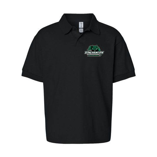 Youth Binghamton Bearcats  Gildan Dry Blend Jersey Polo