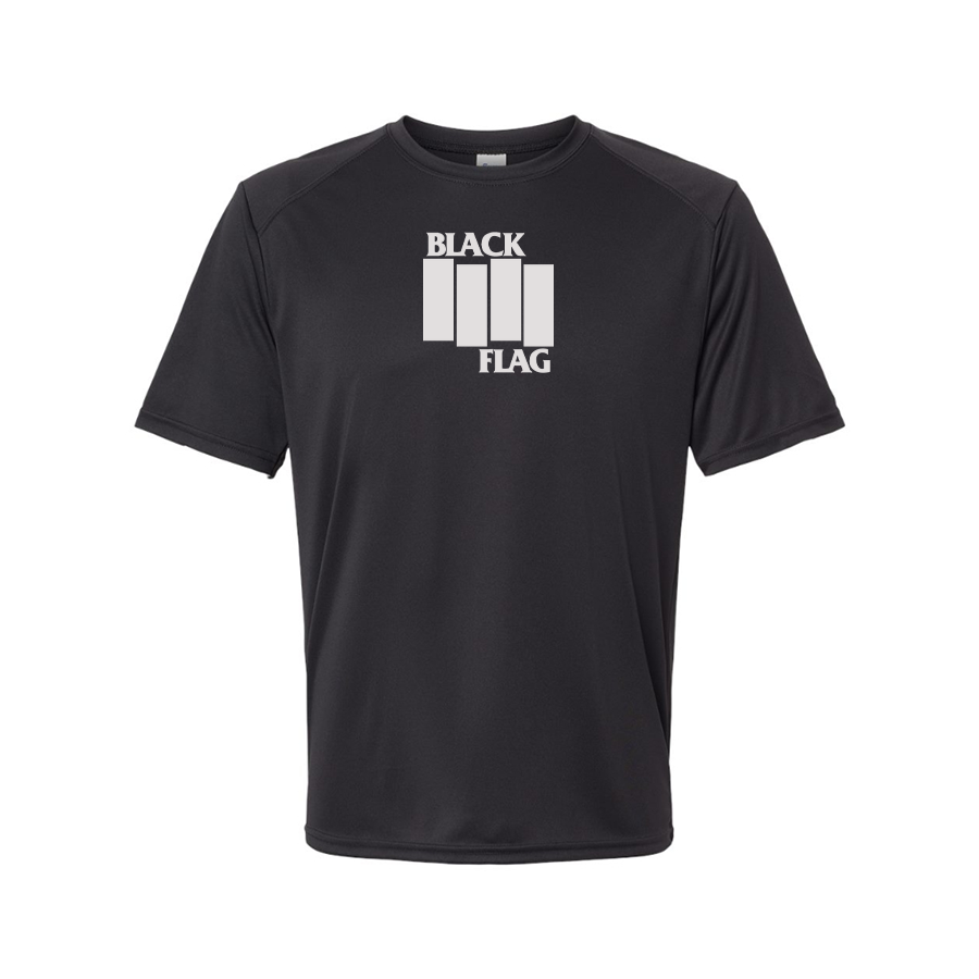 Men's Black Flag Logo Performance T-Shirt