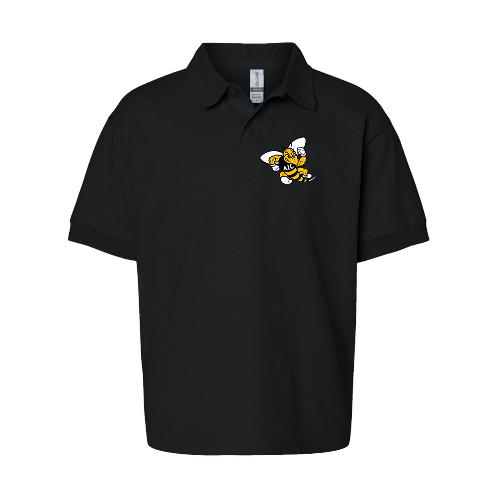 Youth AIC Yellow Jackets  Gildan Dry Blend Jersey Polo