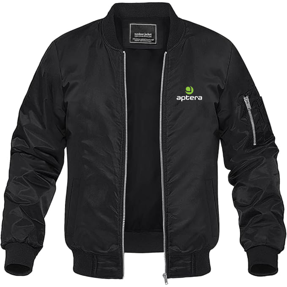 Men's Aptera Motors Logo Lightweight Bomber Jacket Windbreaker Softshell Varsity Jacket Coat