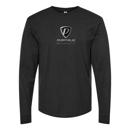 Men's Puritalia Automobili Logo Cotton Long Sleeve T-Shirt