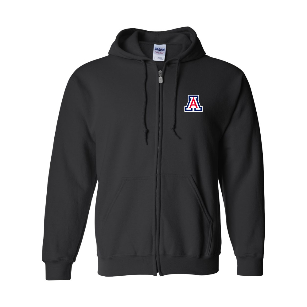 Men's   Arizona Wildcats Gildan  Heavy Blend Full Zip Hooded Sweatshirt