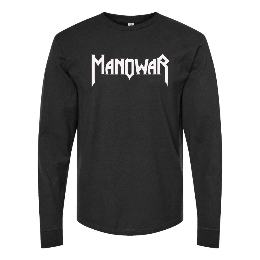 Men's Manowar Logo Cotton Long Sleeve T-Shirt