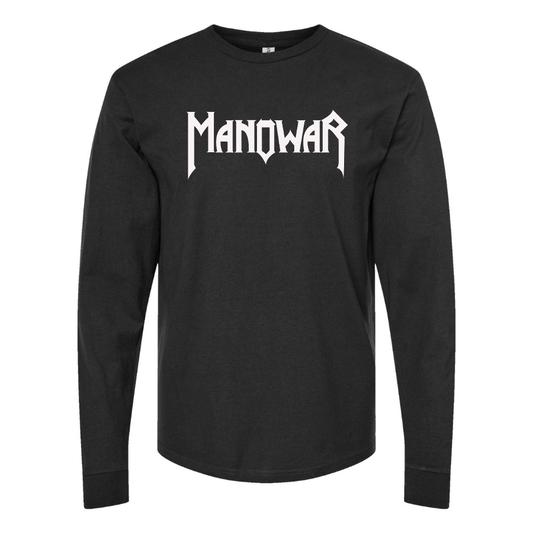 Men's Manowar Logo Cotton Long Sleeve T-Shirt