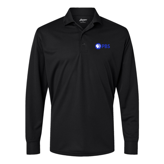 Men's  PBS Blue Paragon Prescott Long Sleeve Polo