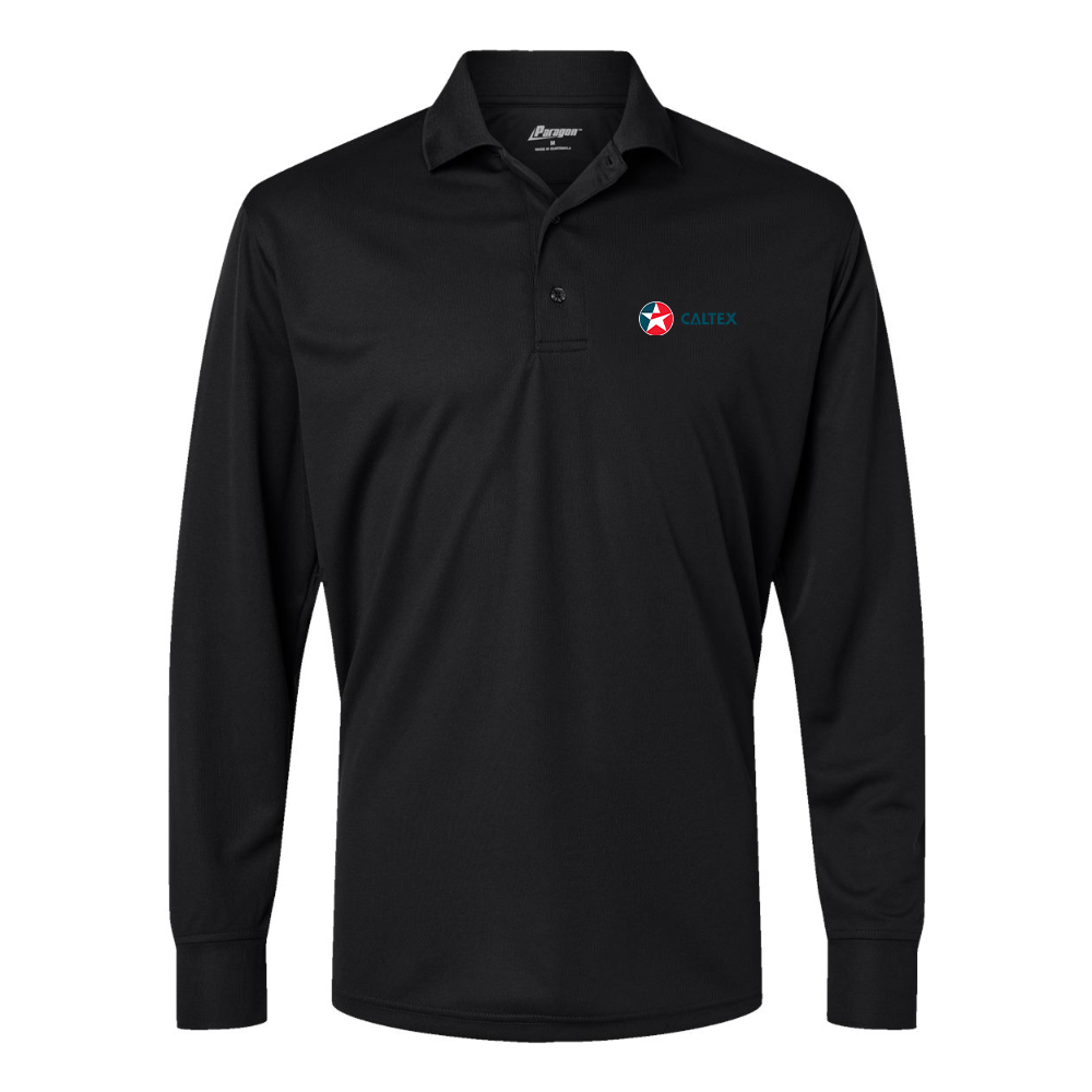 Men's Caltex Gas Station  Paragon Prescott Long Sleeve Polo