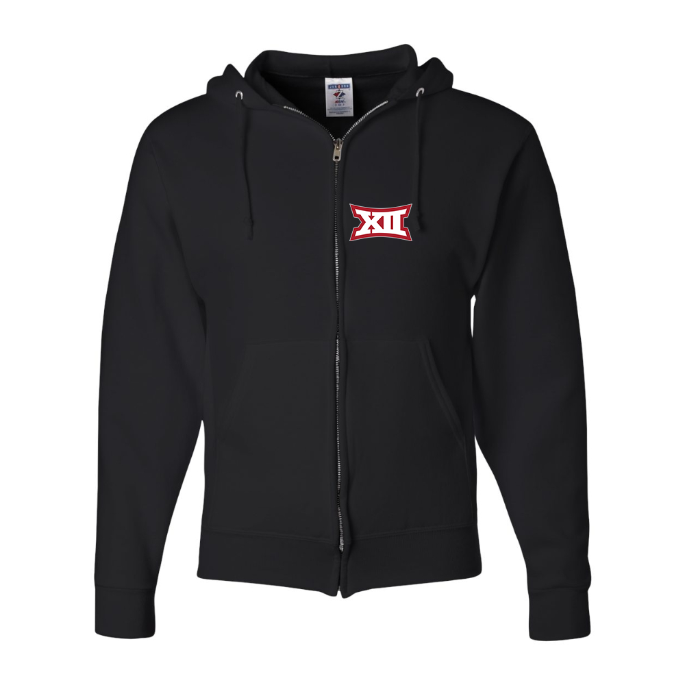 Men's Big 12 Conference JERZEES NuBlend Full-Zip Hooded Sweatshirt