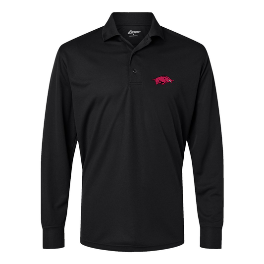 Men's  Arkansas Razorbacks Paragon Prescott Long Sleeve Polo