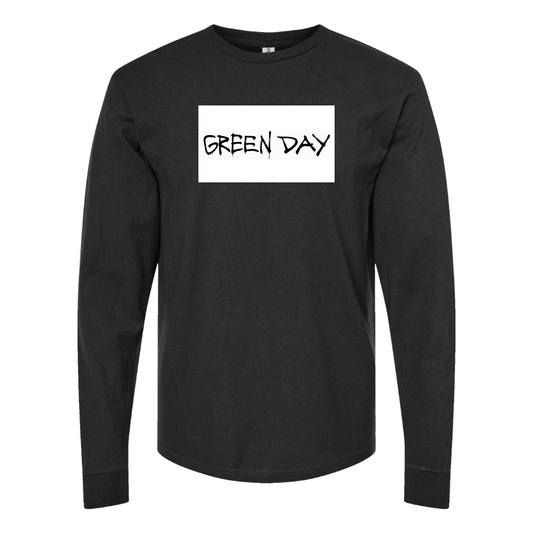 Men's Green Day Logo Cotton Long Sleeve T-Shirt