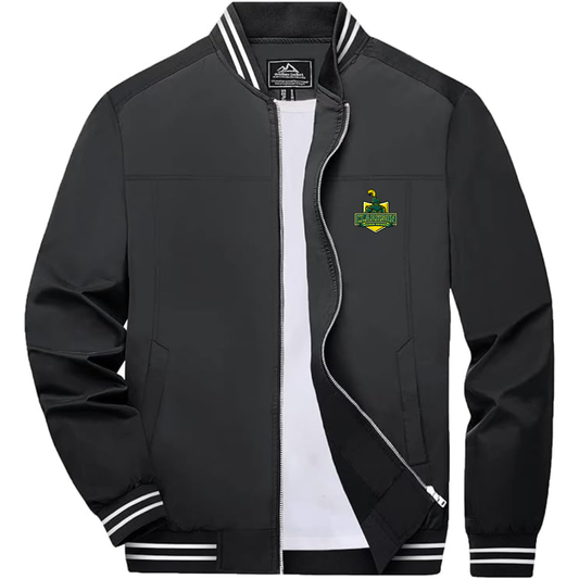Men's Clarkson Golden Knights Lightweight Zip-Up Bomber Jacket with Ribbed Collar and Cuffs Versatile Casual Outerwear