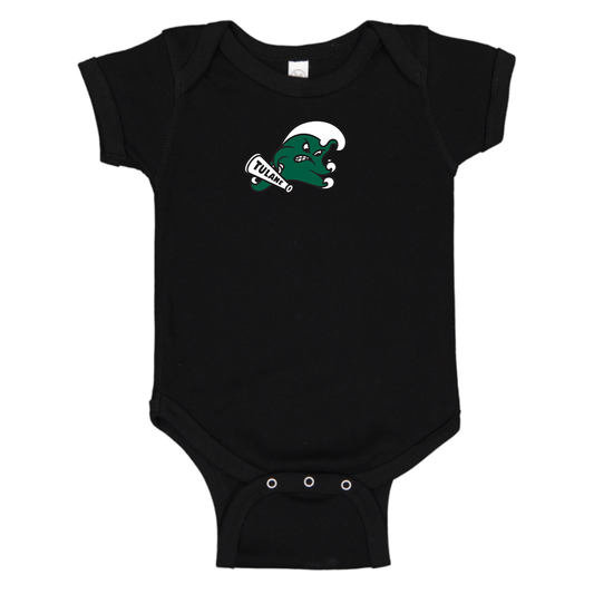 Tulane Green Wave Logo  Baby Onesie Romper