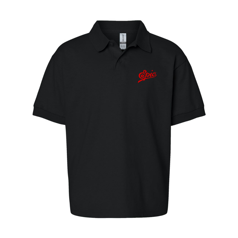 Youth Epic Records Gildan Dry Blend Jersey Polo