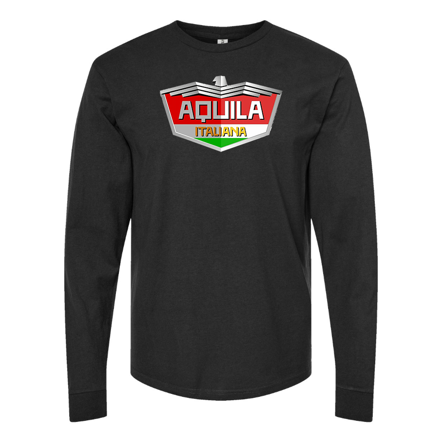 Men's Aquila Italiana  Logo Cotton Long Sleeve T-Shirt